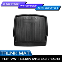 for volkswagen car cargo liner boot tray rear trunk cover matt for vw tiguan mk2 2017 2018 2019 mat floor carpet kick pad
