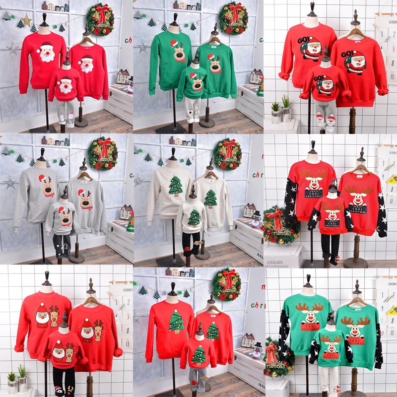 

Jersey Christmas Sweater Family Look New Year Family Clothes Matching Outfits Shirt Father Mother Daughter Mom Me Kid Clothing