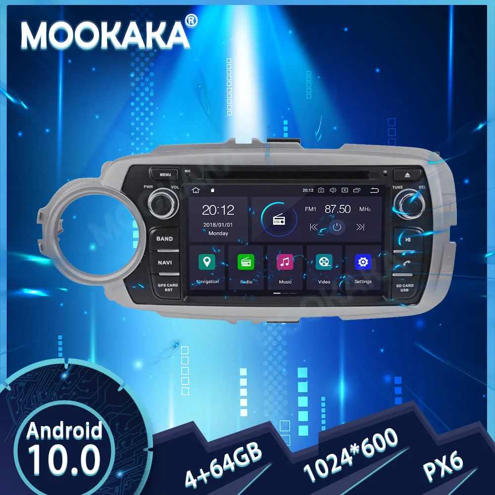 

PX6 IPS Android 10.0 4+64G Screen Car Multimedia Radio For Toyota Yaris 2012-2015 GPS Navi Stereo Recorder Head Unit DSP Carplay