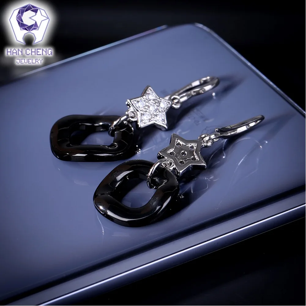 Новые роскошные висячие серьги HanCheng с кубическим цирконием класса ААА