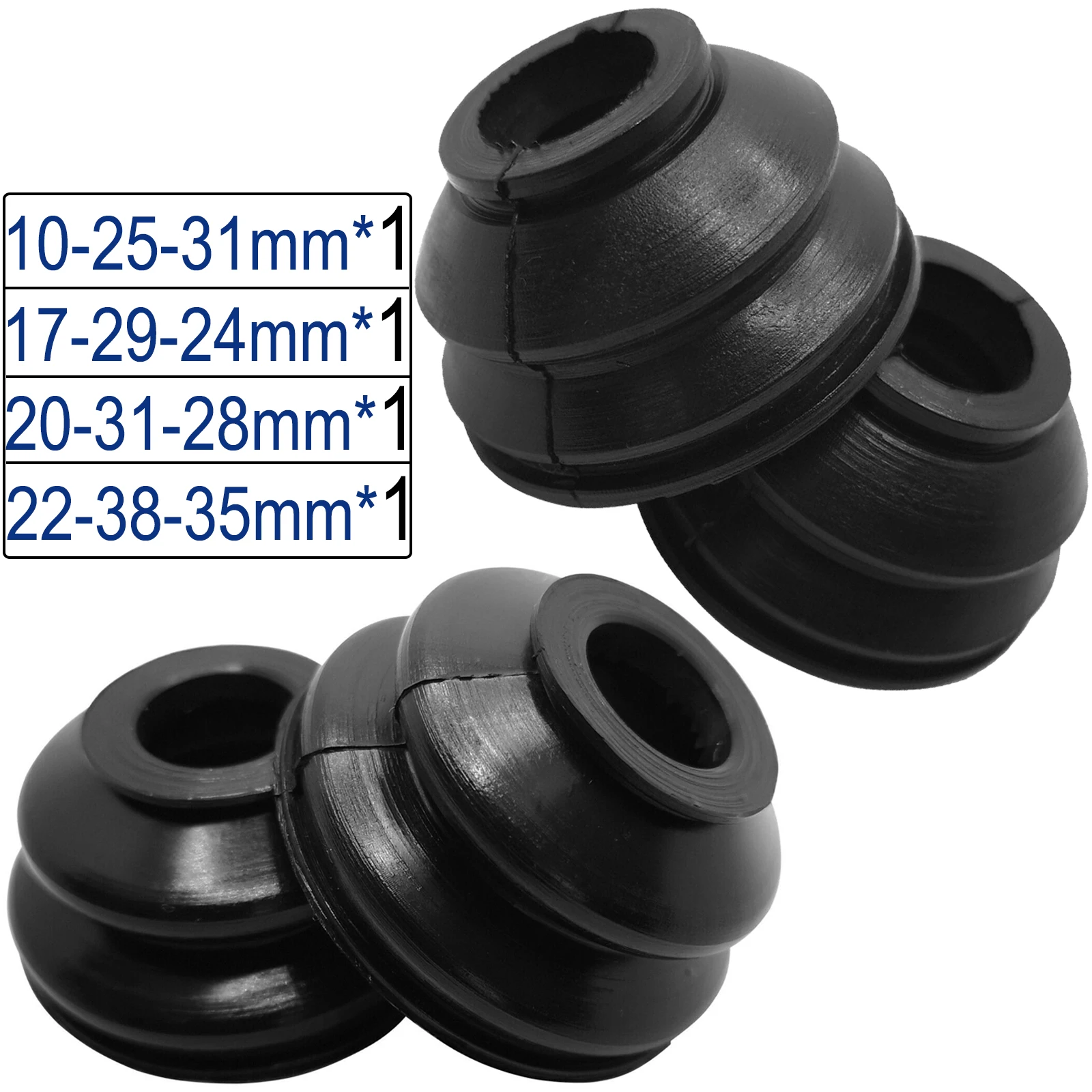 

10-25-31MM, 17-29-24MM, 20-31-28MM, 22-38-35MM Car Motorcycle Turn To Rod Arm Ball Head Joint Head Dust Cover Ends Accessories