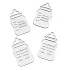 30 шт., именная бирка в форме бутылки для новорожденных, с гравировкой