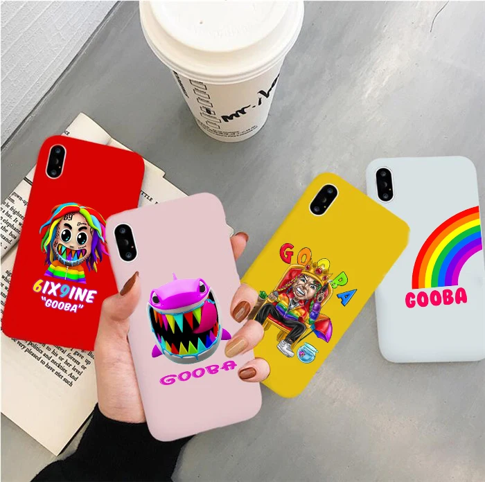 Цветной телефонный чехол 6IX9INE GOOBA для iphone 6/6s 6Plus/6SPlus 7 / 8 7Plus/8Plus X XS XR XSMax 11pro |