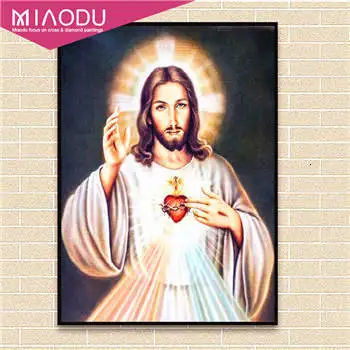 Miaodu Diy алмазная живопись Настенная Наклейка Ретро Религия подарок вышивка крестиком икона лидер Алмазная мозаика настоящая религиозная вышивка