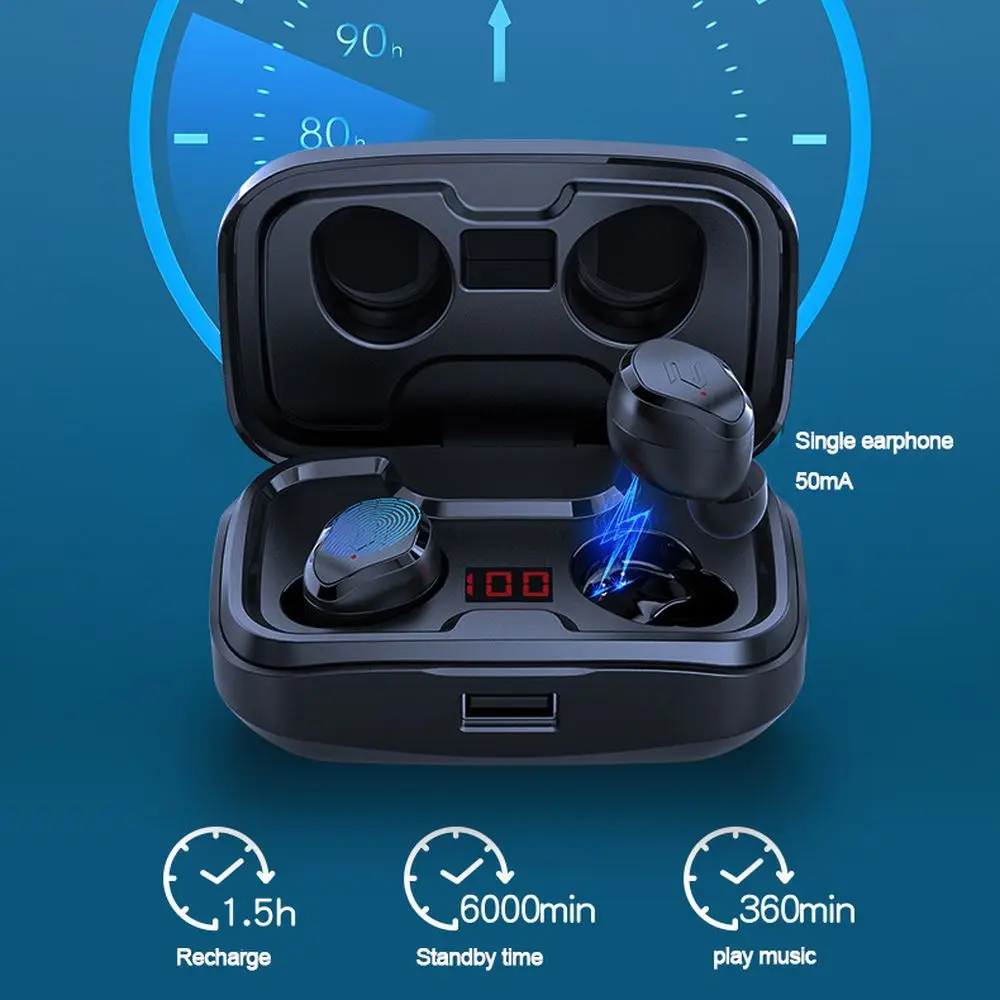 

PinZheng Wireless Bluetooth Earphone S8 Tws Bluetooth Earphones Headphones 5.0 Noise Cancelling Earphones For All Smart Phone