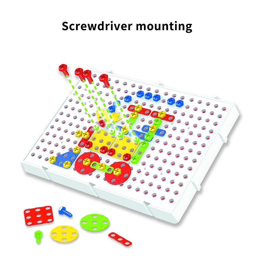 

DIY Combination Puzzle Nut Platter Assortment Disassembly Assembled Blocks Match Tool 3D Educational Building Screwing Toys Sets