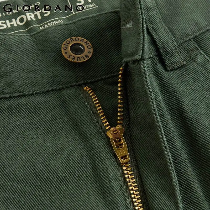 

Giordano Men Shorts Cotton Twill Shorts Cotton Regular Fitting Pockets Soild Causal Bermudas Para Hombre 01100346