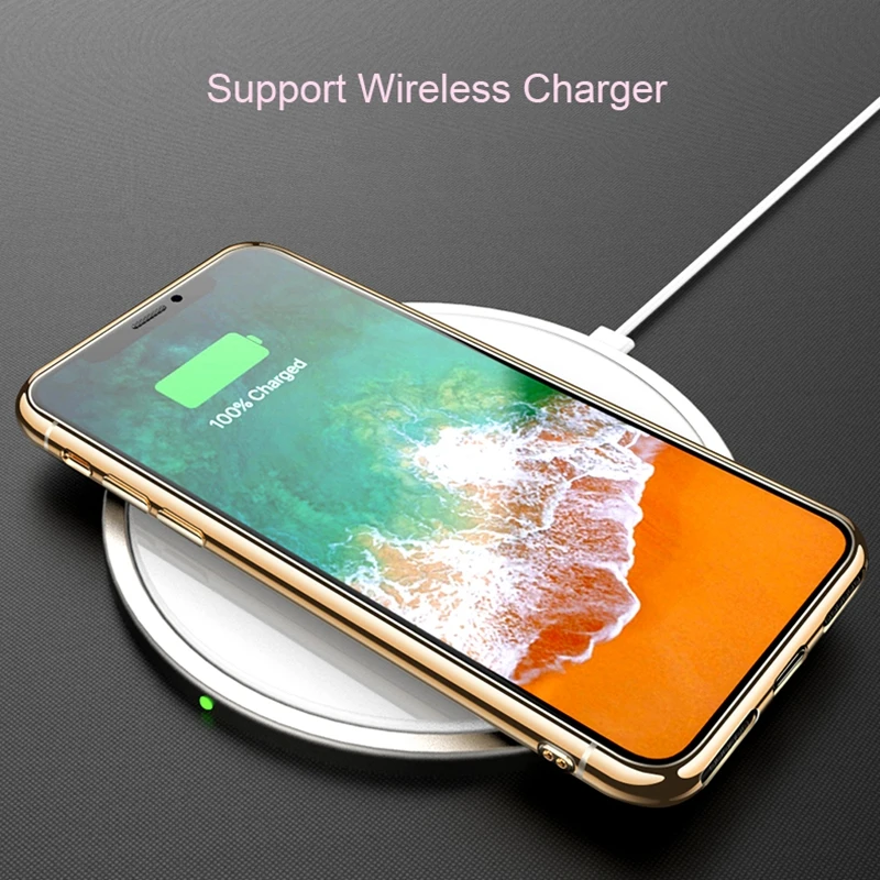 Мягкий чехол из ТПУ с гальваническим покрытием для iPhone 12 Mini 11 Pro 7 8 Plus 6 6S