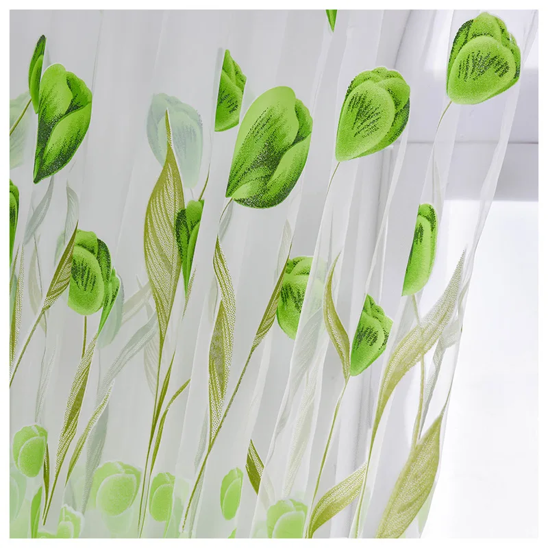 

Simple and Modern Pastoral Style Tulip Window Screen Glue Printing Living Room Balcony Bedroom Window Screen