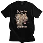 Мужская футболка Hyena, из чистого хлопка, футболка с пушистыми животными, Африканское сафари, дикой природы, топы, Повседневная футболка с коротким рукавом, Мерч