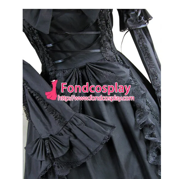 

Gothic Lolita Punk Medieval Gown Black Ball Long Evening Dress Jacket Tailor-made[CK1383]