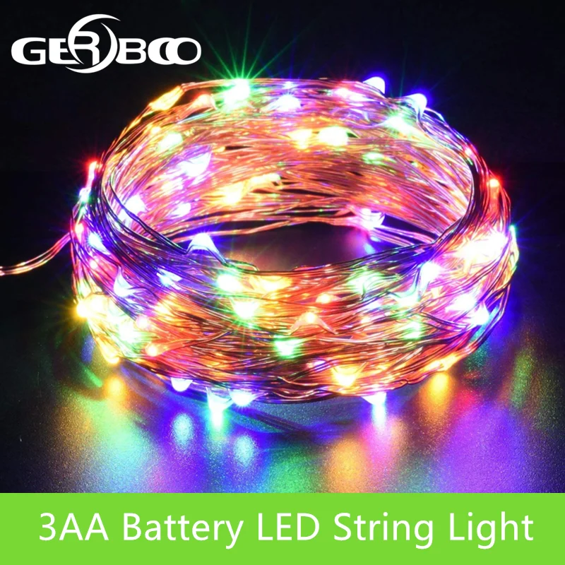 Светодиодный светильник-гирлянда 3M 5 м 10 3 * AA на батарейках гирлянда для улицы