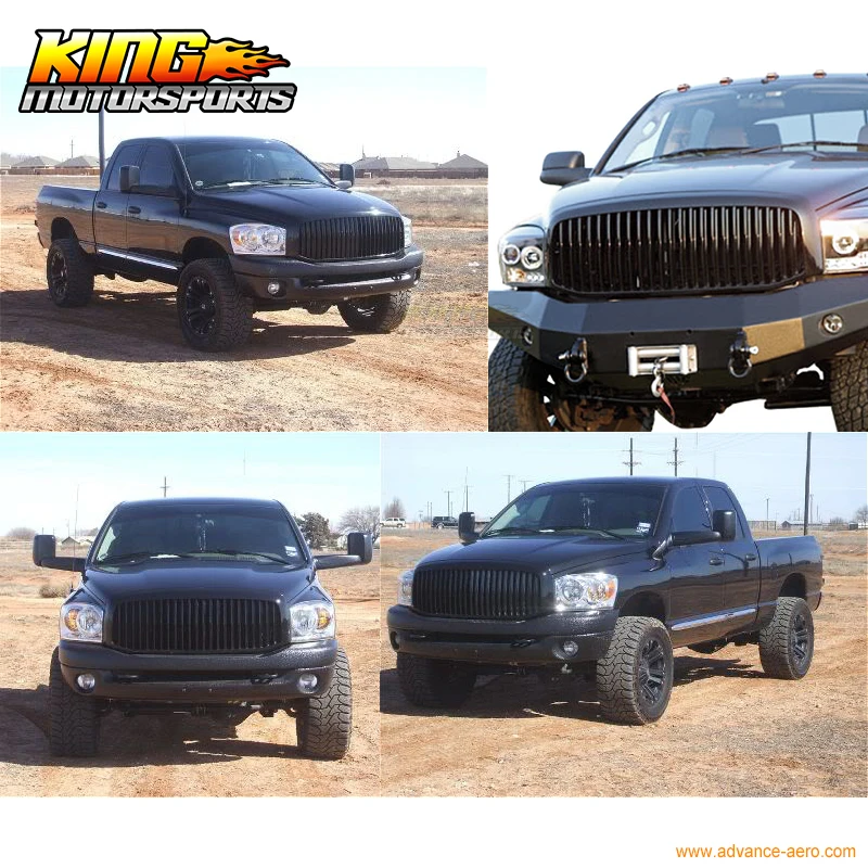 Вертикальный гриль подходит для 06 07 08 Dodge Ram 1500 2500 3500 Black американская Бытовая