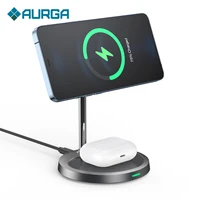 magsafe magnetic wireless charger also suitable for iphone 12 12pro 12pro max 12 mini and airpods 2 in 1 dual charging station