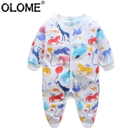 olome cute newborn romper cotton infant baby footies cartoon toddler jumpsuit sleepwear for newborns baby boys and girls onesie