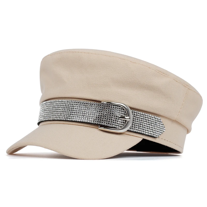 

Simple Winter Beret with Buckle Hat Women Men Street Fashion Style Newsboy Hats Black Berets Flat Top Caps Men Drop Ship Cap