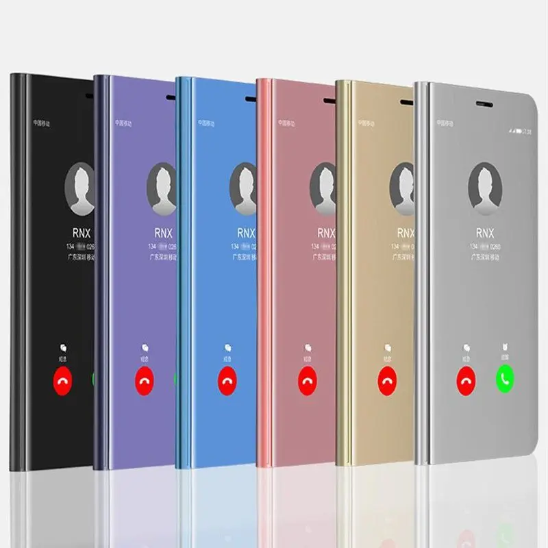 Smart Mirror Filp Leather case For Samsung Galaxy S8 S9 Plus Note 8 9 A30 A40 A50 A70 mirror Book Cover for A 30 40 A505 | Мобильные