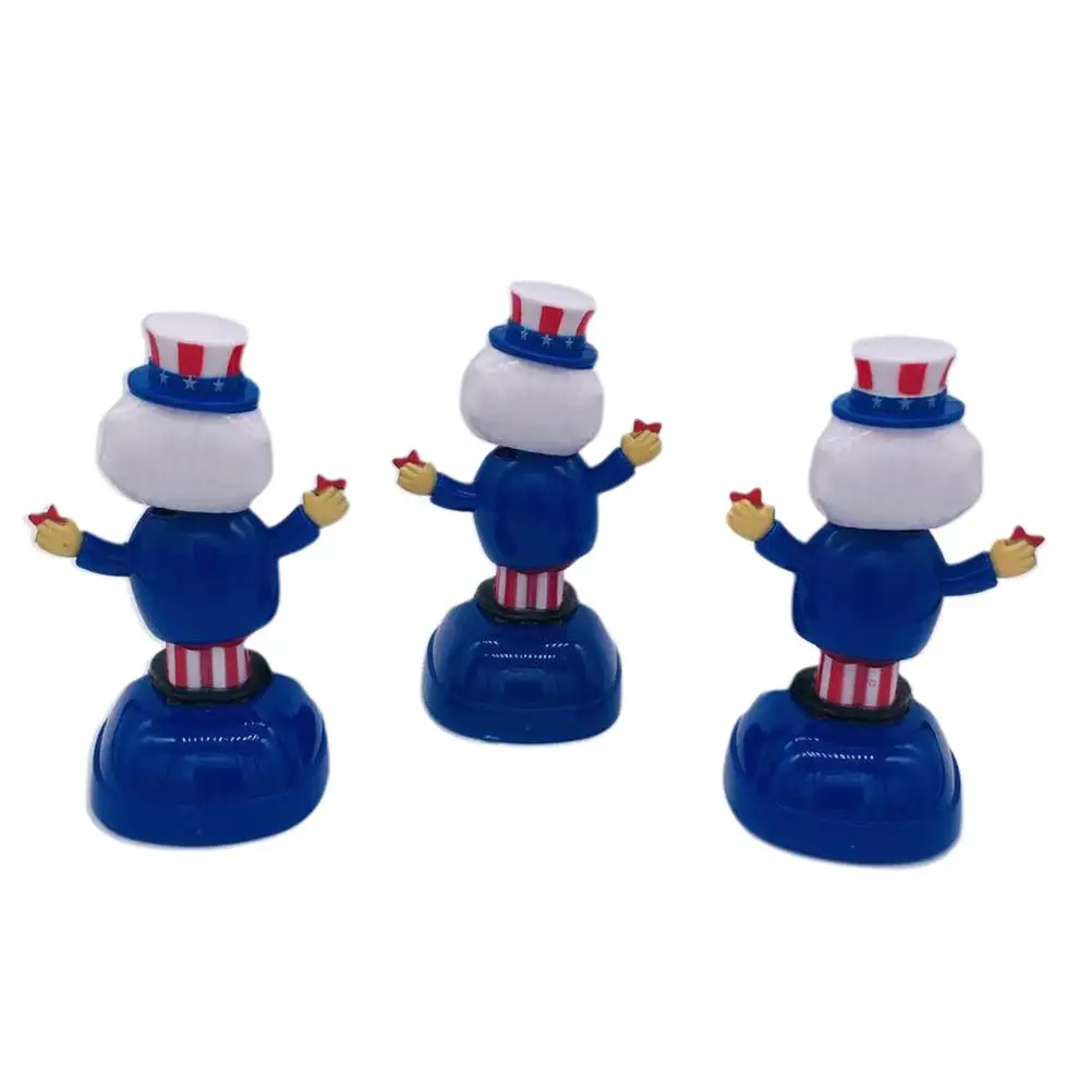 Кукла на солнечной батарее голубая я люблю США качающийся медведь украшение