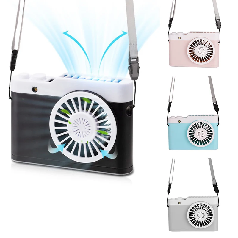 

Portable USB Charging Mini Fan Camera Shape Rechargeable Handheld Wearable Fan Sports Outdoor Hanging Neck Air Conditioning Fan