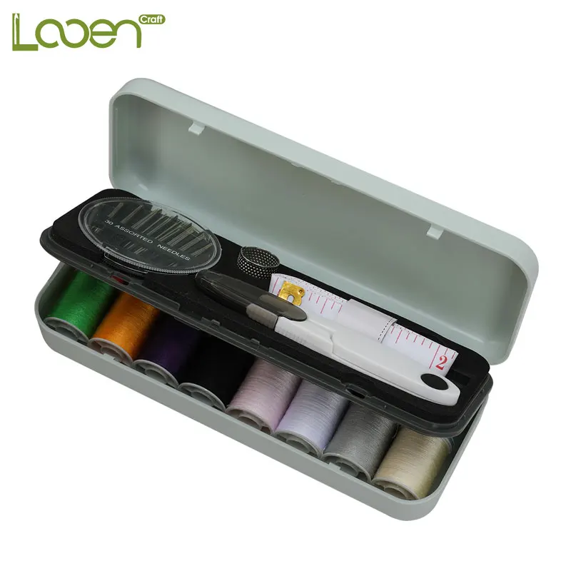 Набор для шитья двухслойная портативная дорожная швейная коробка 16 шт. ниток 30