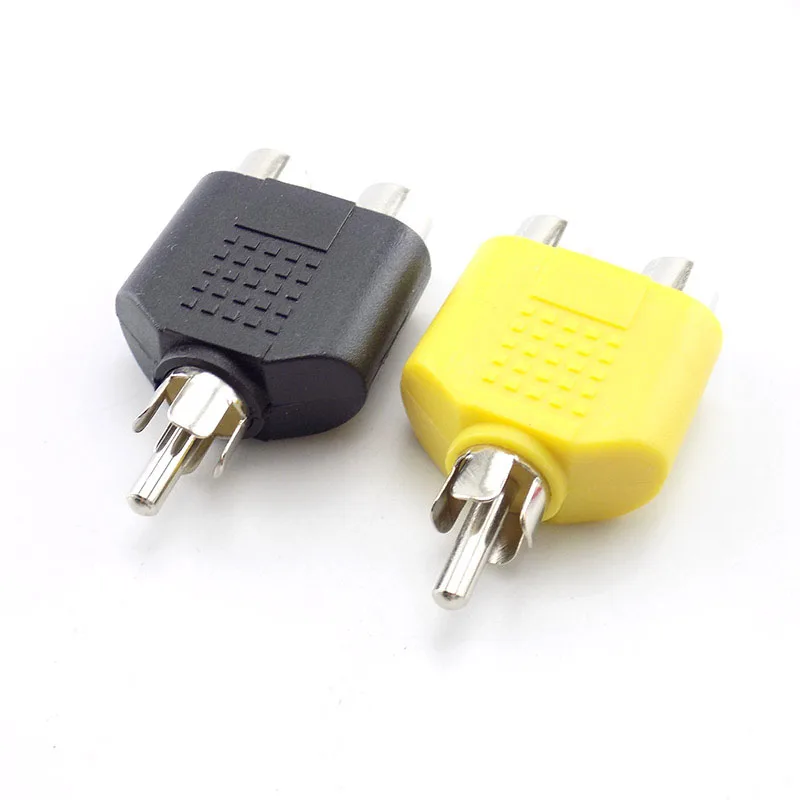 

4pcs RCA Connector Y Splitter 1 Male to 2 Female Adapter AV Jack Plug Double Audio Video Converter CCTV Camera Security System