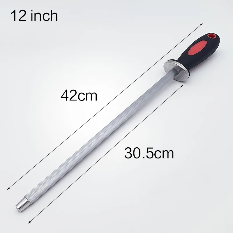 

12 inch knife sharpener Sharpening rod Home kitchen sharpening stick Carbon steel musat Sharpen