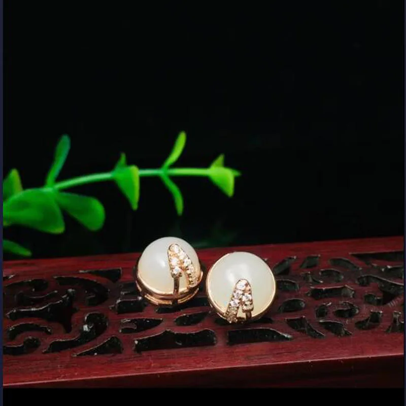 Серьги гвоздики женские из серебра 925 пробы с цирконом|Серьги-гвоздики| |