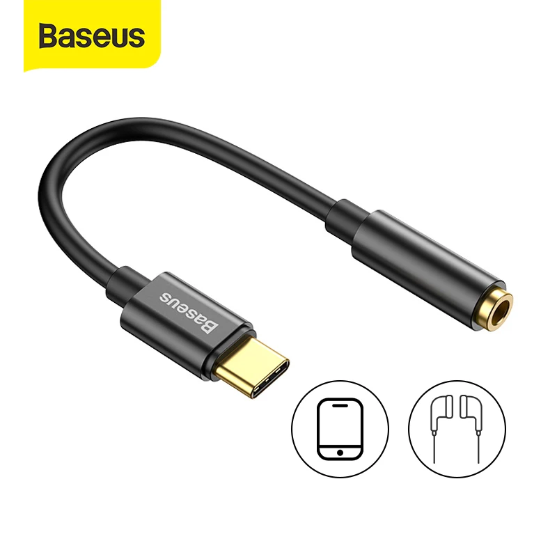 Кабель адаптер Baseus для наушников с разъемом USB Type C на 3 5 мм|Переходники и адаптеры|