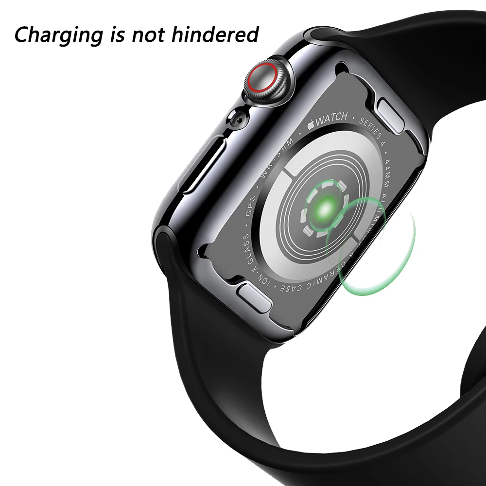 Защитный чехол для apple watch 5, 4, 3, iwatch band 44 мм, 40 мм, 42 мм, 38, покрытие для экрана, силиконовая Мягкая универсальная ультратонкая прозрачная рамка