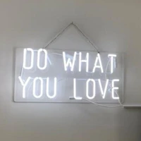 custom do what you love blue white red pink deep blue purple turquoise green yellow glass neon light beer bar