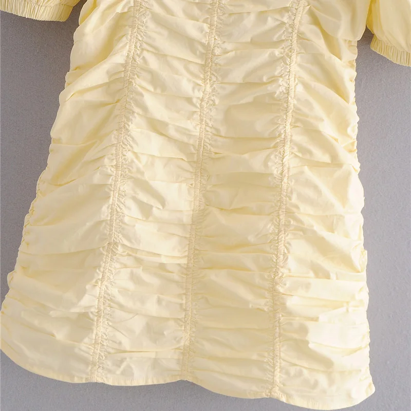 Звездное модное женское платье Za лето 2020 повседневное тонкое с квадратным