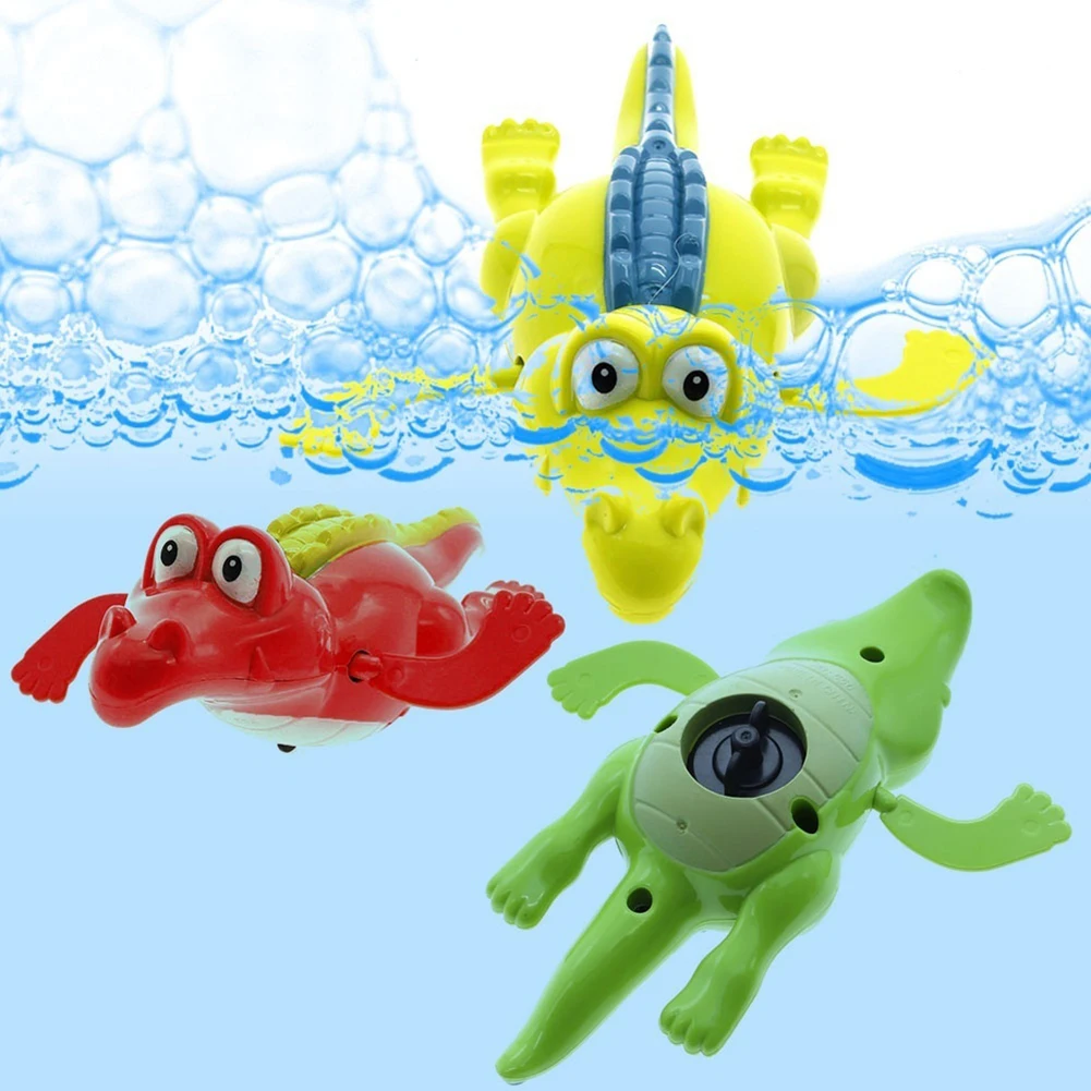 kids toys 1Pc Kids Baby Cute Turtle/Crocodile/Shark Swim Toy Animal Wind-up Chain Clockwork Kid Bathing Toy