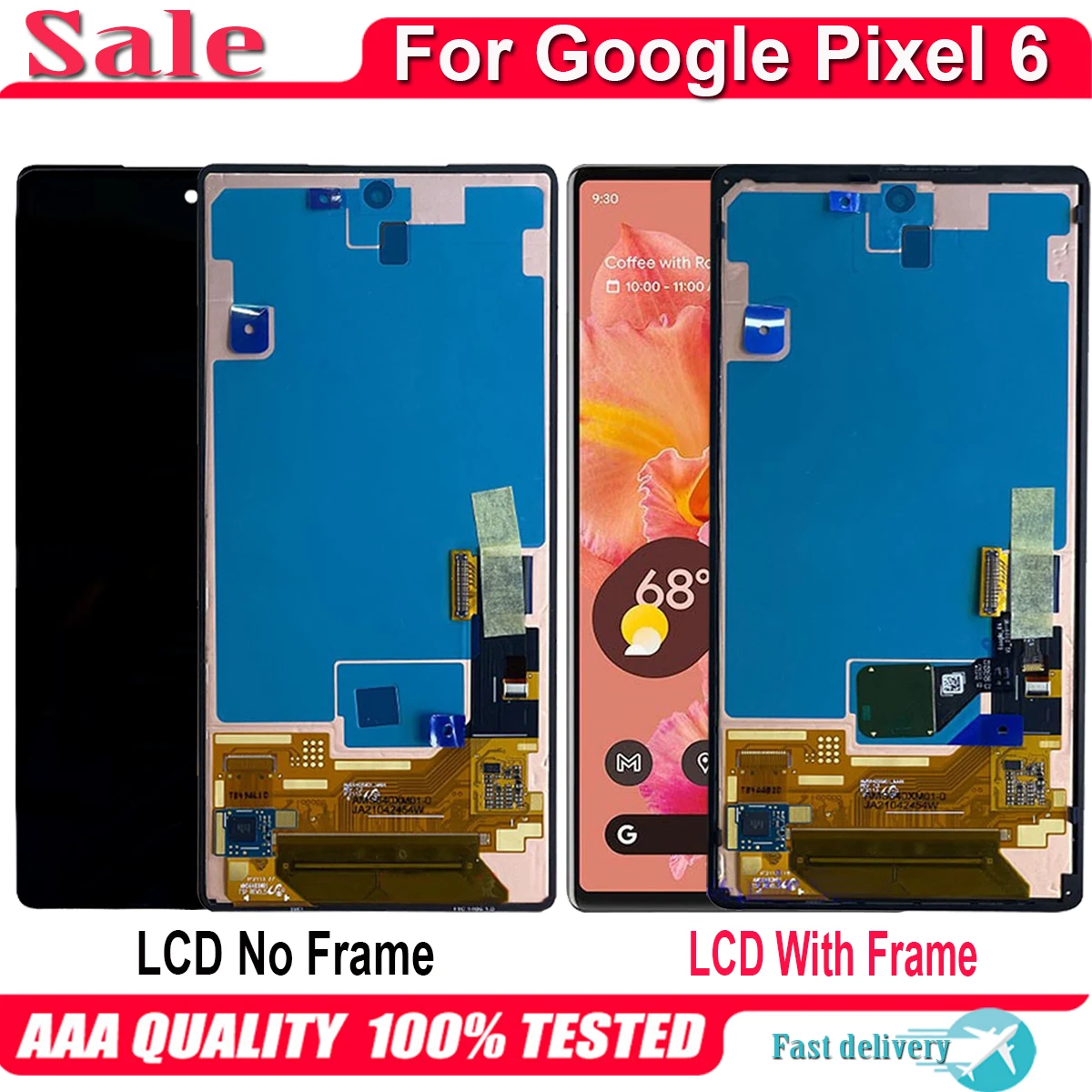 Pantalla LCD Original de 6,4 pulgadas para Google Pixel 6, montaje de digitalizador con pantalla t&aacute;ctil, repuesto para Google Pixel6 LCD con marco-0