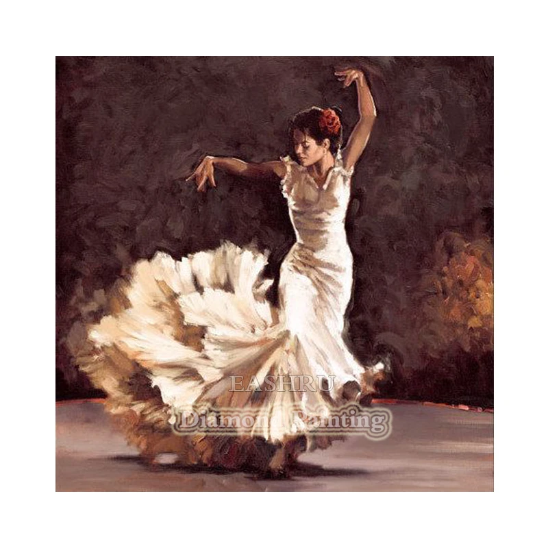 EASHRU персонаж женщины танцовщица 5D алмазная живопись вышивка крестиком Алмазная