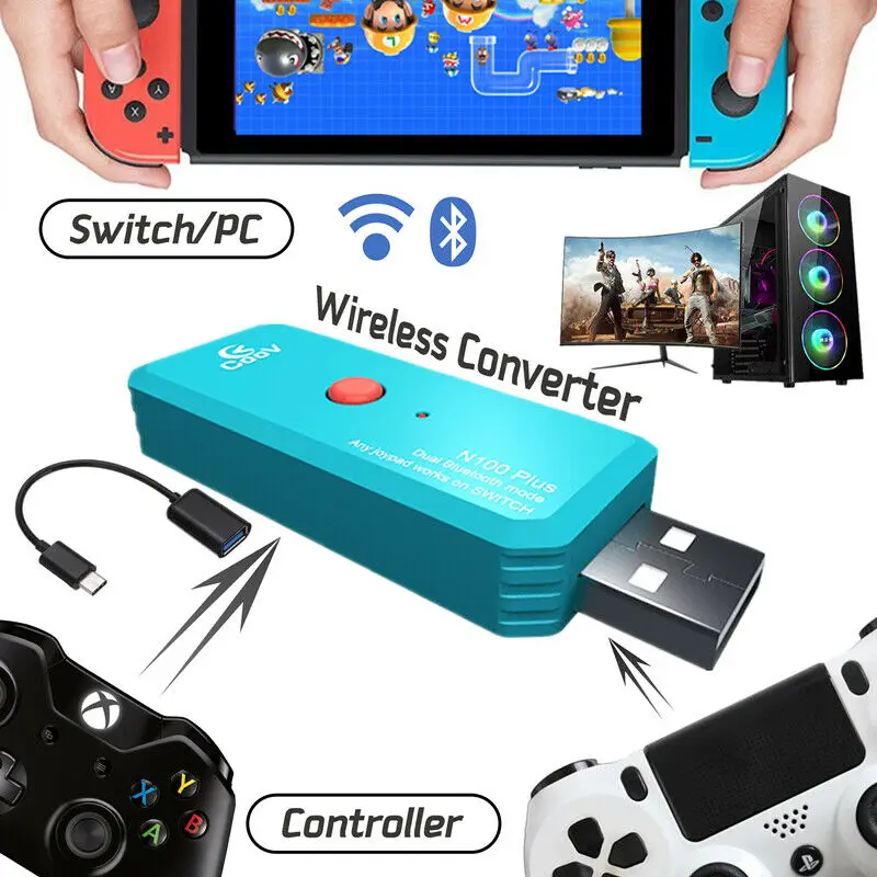 

Gamepad Receiver Console Controller Converter For Nintendo Switch PS4 Xbox One N100PLUS NS USB Wireless Converter Adapter