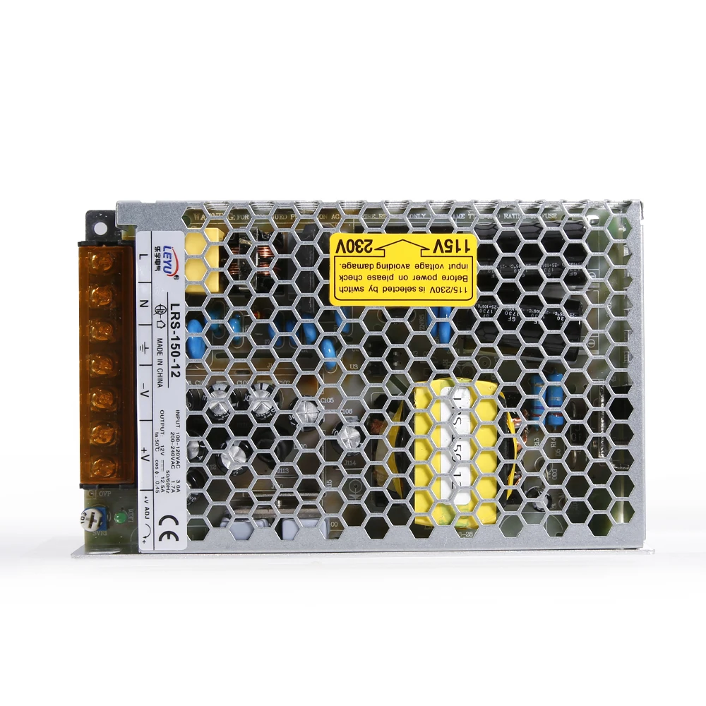 

LEYU LRS-150-24 series экономичная модель 150 Вт одиночный выход 24VDC импульсный источник питания