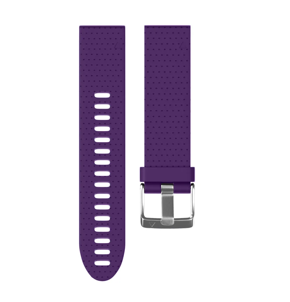 Purple A Ремешок для Garmin Fenix 5s ремешок для часов спортивные умные часы чистый цвет легко демонтировать 20 мм силиконовый ремешок для часов Черная/серебряная пряжка - Цвет: Purple A