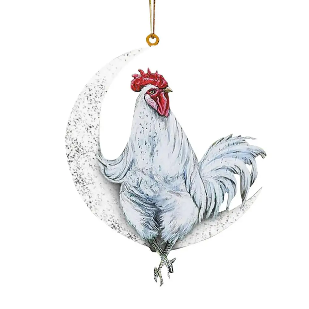 

Кристаллическая акриловая подвеска в виде животных, рождественские животные, сидящие на Луне, подвеска для окна, настенное украшение, украш...