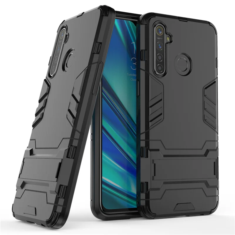For Realme 5 Pro Case OPPO Armor Phone Silicone +Plastic Hard Back Cover Funda Capa | Мобильные телефоны и аксессуары