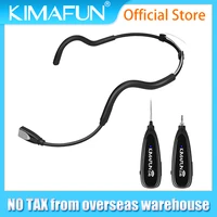 kimafun 2 4g wireless fitness sweatproof headset microphone with transmitter and bodypack receiver for speakerpa