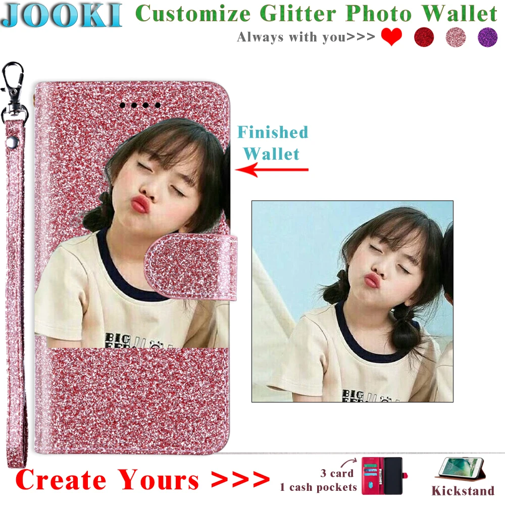 XZ2 Премиум чехол Блестящий персонализированный фото кожаный кошелек для sony Xperia