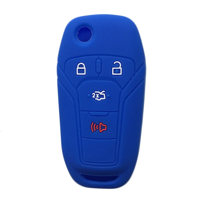 Силиконовый чехол книжка для автомобильного ключа Ford Fusion Mustang Fiesta F150 4 кнопки