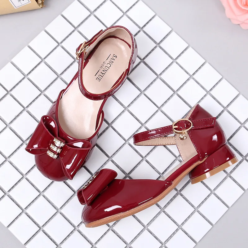 

Childrens Princess Shoes Girls Mary Jane Low Heel Glitter Wedding Dance Party Dress Shoes for Girl Big Kids Sandals Single shoes
