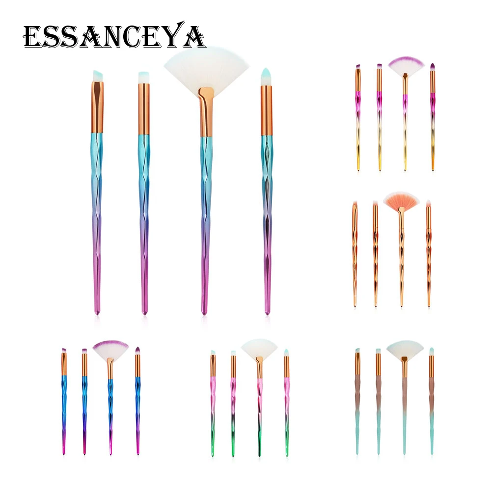 ESSANCEYA 4/10 шт алмазные кисти для макияжа Набор пудры основа тени для век Смешивание косметики красота макияж наборы щеток
