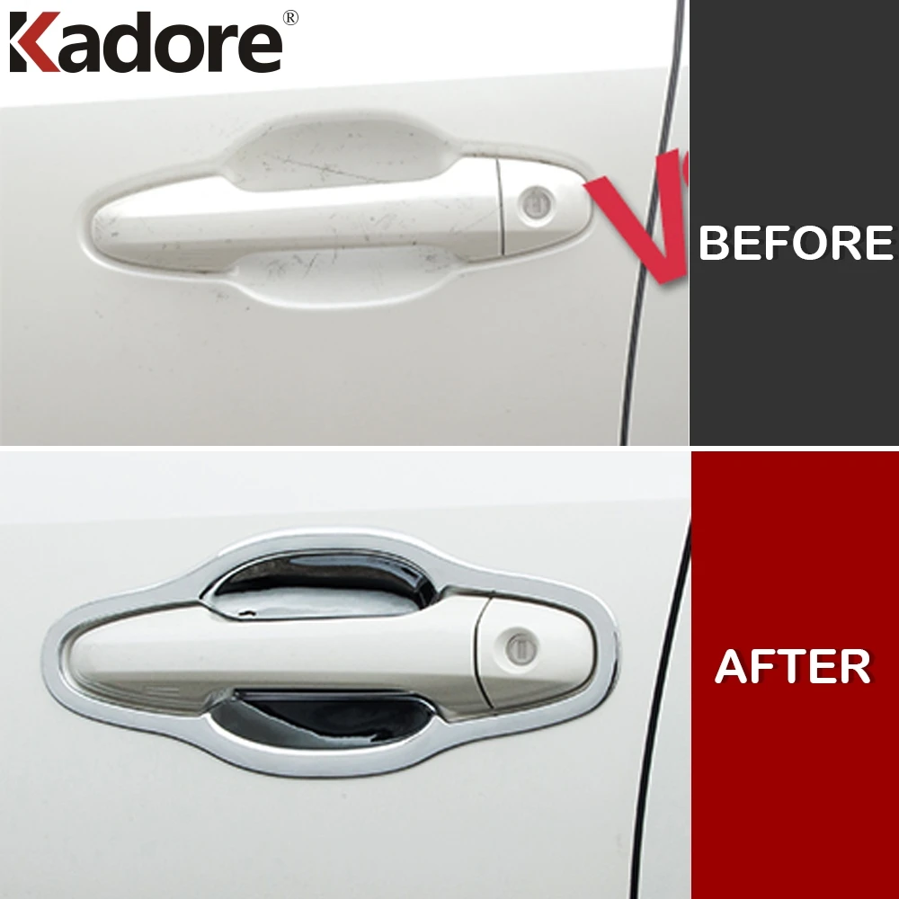 Для Toyota Highlander 2015 2016 2017 2018 2019 Chrome Боковая дверь ручки чаши дверная ручка крышки