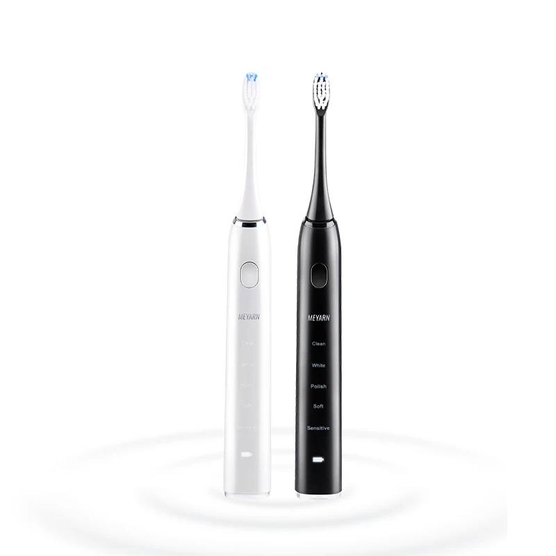 

MEYARN Sonic Electric Toothbrush Super Automatic DuPont Soft Fur Waterproof USB Wireless Charge 5 Module With Two Brush Heads