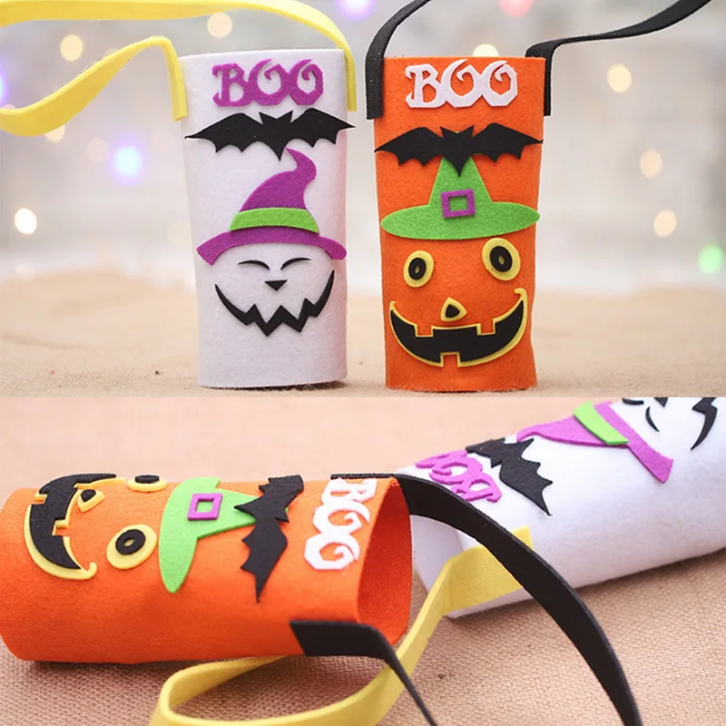 1PCs Wine Bottle Cover Halloween Witch Pumpkin Red Tote Bags Holders Party Decoration Supplies | Дом и сад