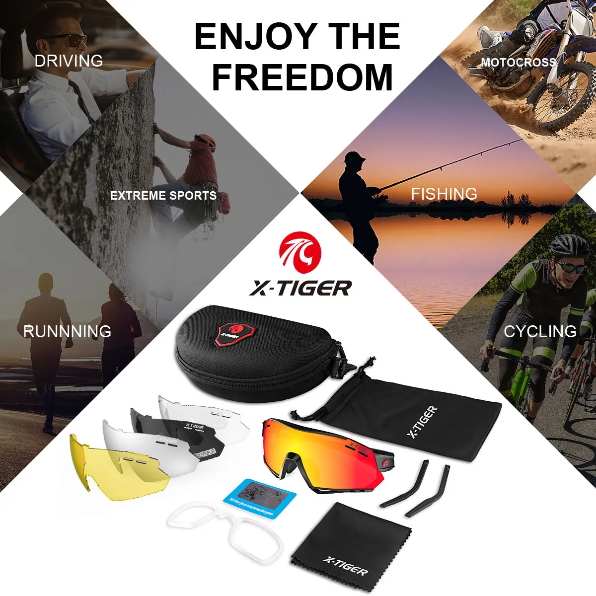 

New Cycling Glasses 5 Lens Polarized Sports Men/Women Cycling Sunglasses Mountain Bicycle Riding Protection Goggles Eyewear