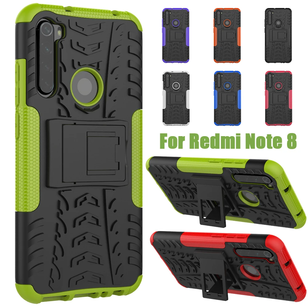For Xiaomi Redmi Note 8 Pro Armor Shockproof Case Cover Hybrid Hard Back Protective Cases Holder Stand Support |