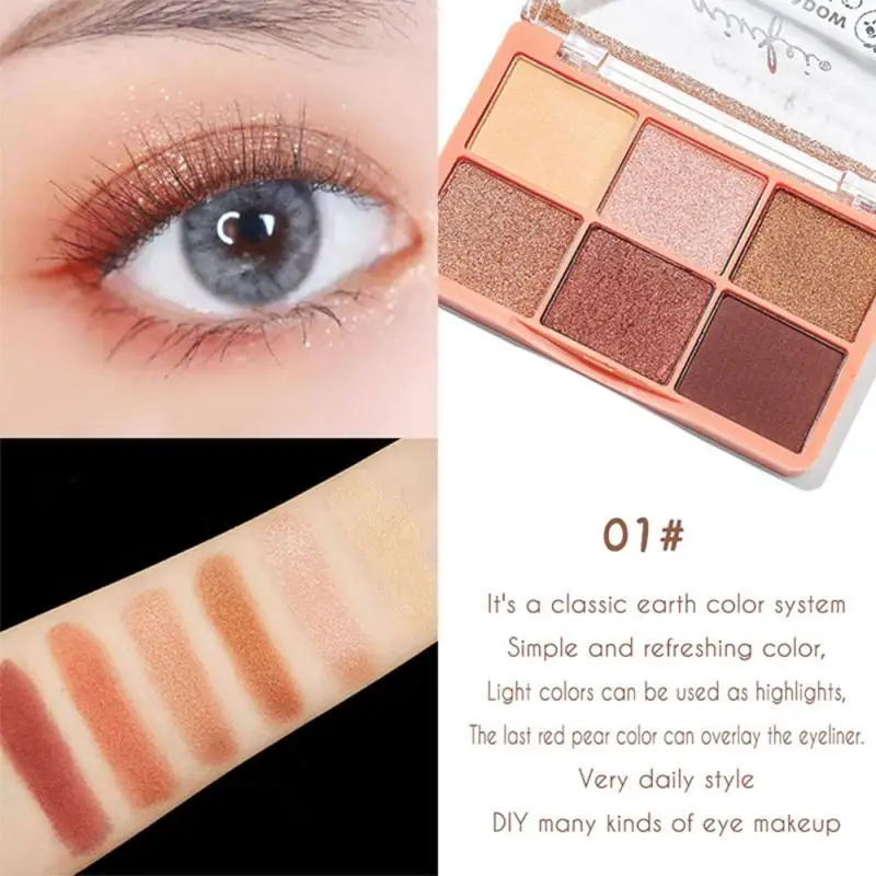 Блестками Палетка теней для глаз макияж блеск пресс палитра Водонепроницаемый